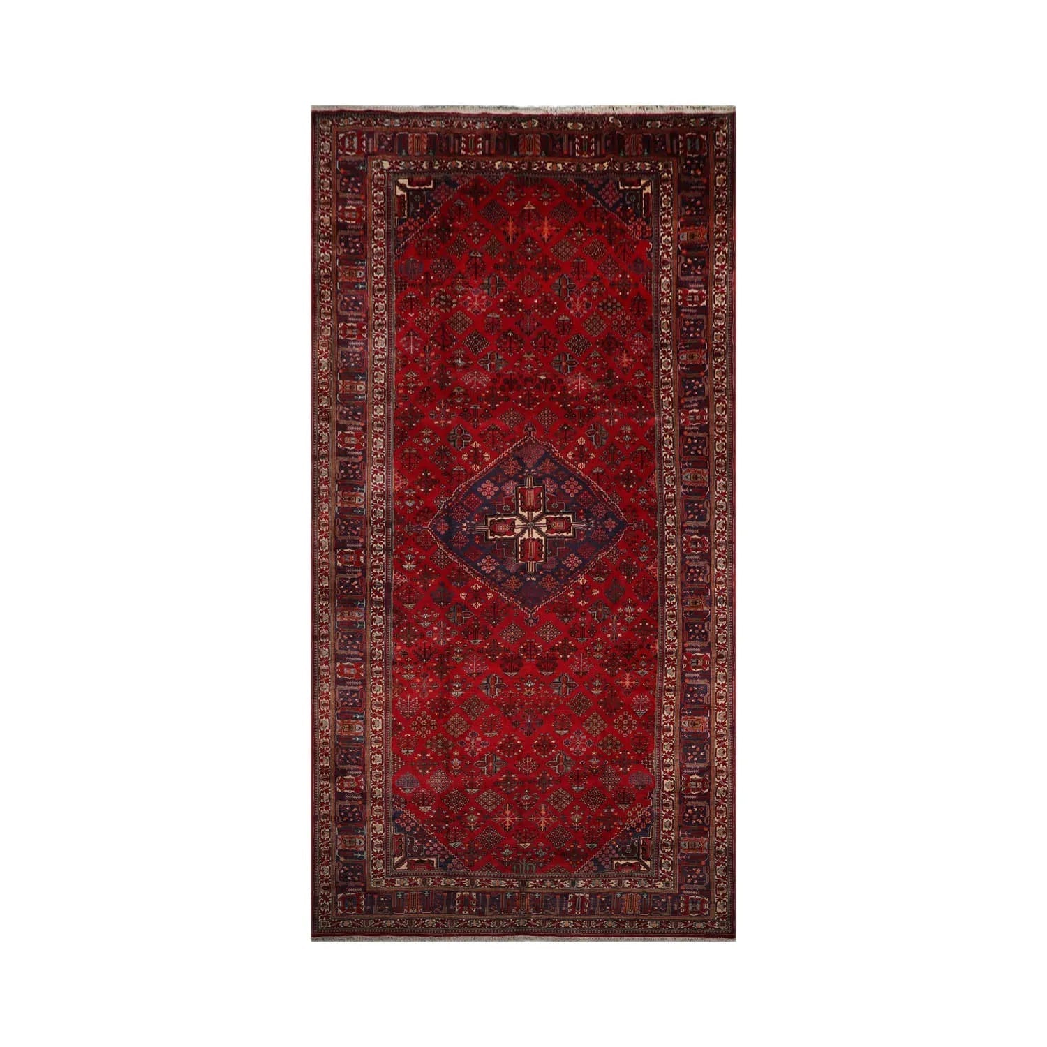 9'9"x19'4" Palace Red Hand Knotted 100% Wool Traditional Oriental Area Rug-1
