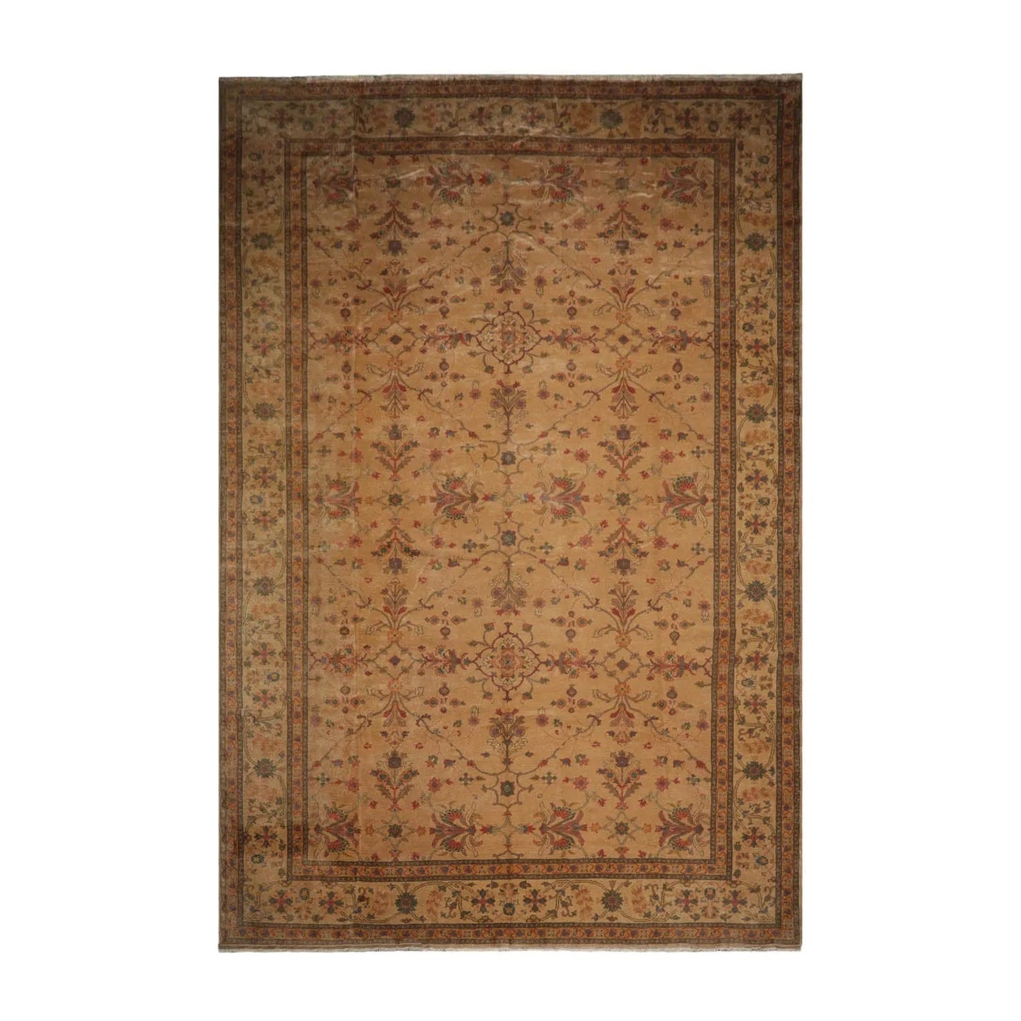 12' x18'3'' Palace Tan Hand Knotted 100% Wool Traditional Oriental Area Rug-1