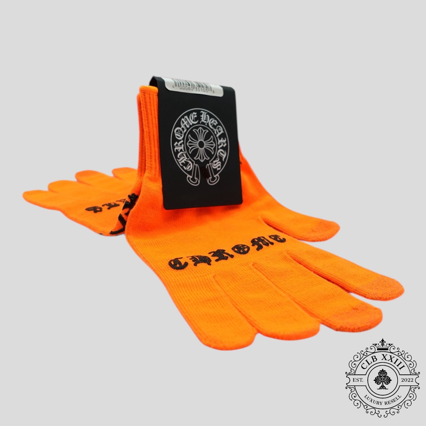 Chrome Hearts Work Gloves in Orange