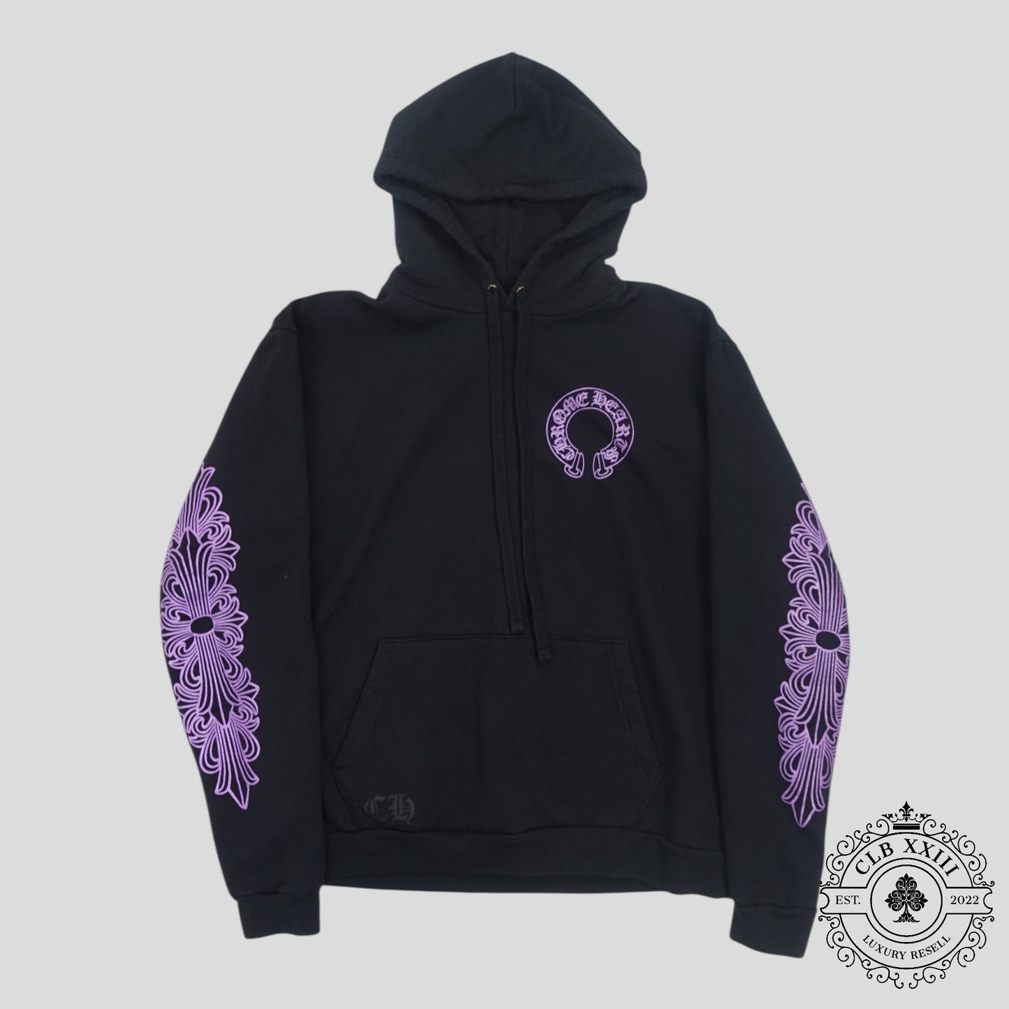 Chrome Hearts F&F Hoodie in Black / Purple