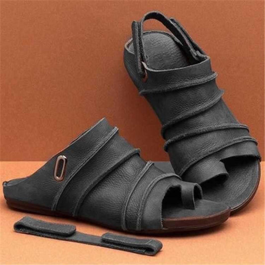 Fish mouthed toe clip beach women's sandals Velcro women's slippers sandals dual-purpose