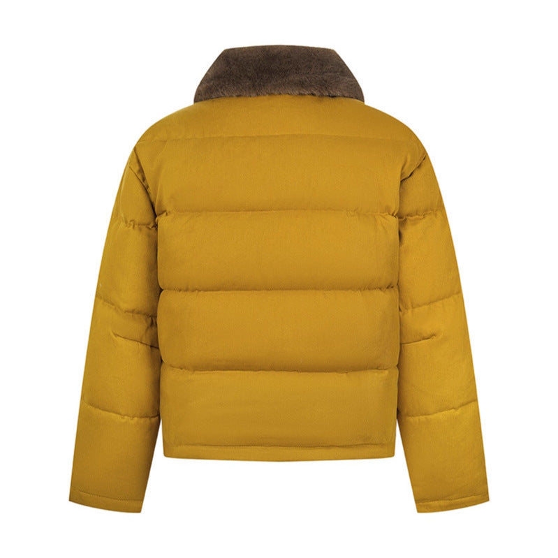 Turn-down Collar Cotton Coat Casual High-end Thickened Cotton Jacket