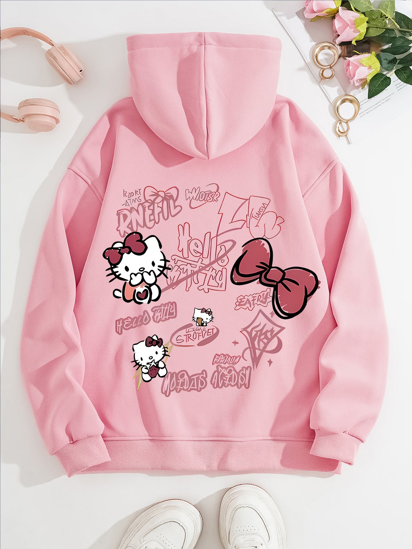 Hello Kitty printed loose sweatshirt