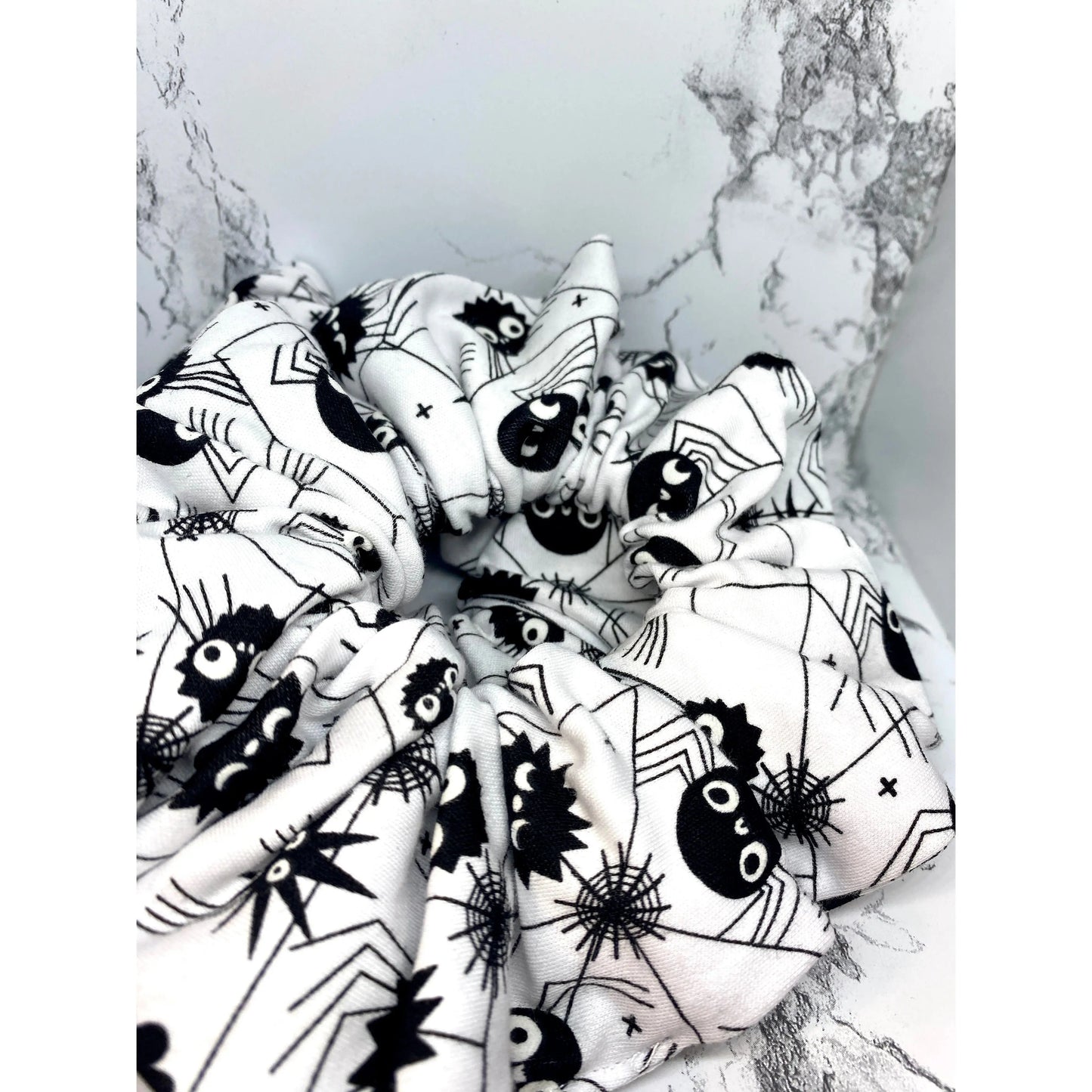 Glow in the Dark Spiderweb Halloween Scrunch