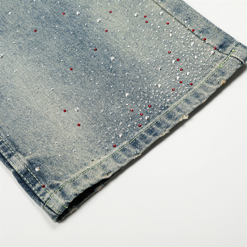 Mantianxing ground white washed denim jeans