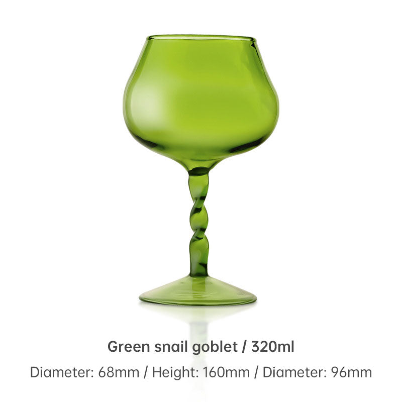 320ml Green Conch Goblet Red Wine Glass Fashion Creative Champagne Wine Glass Wine Glass