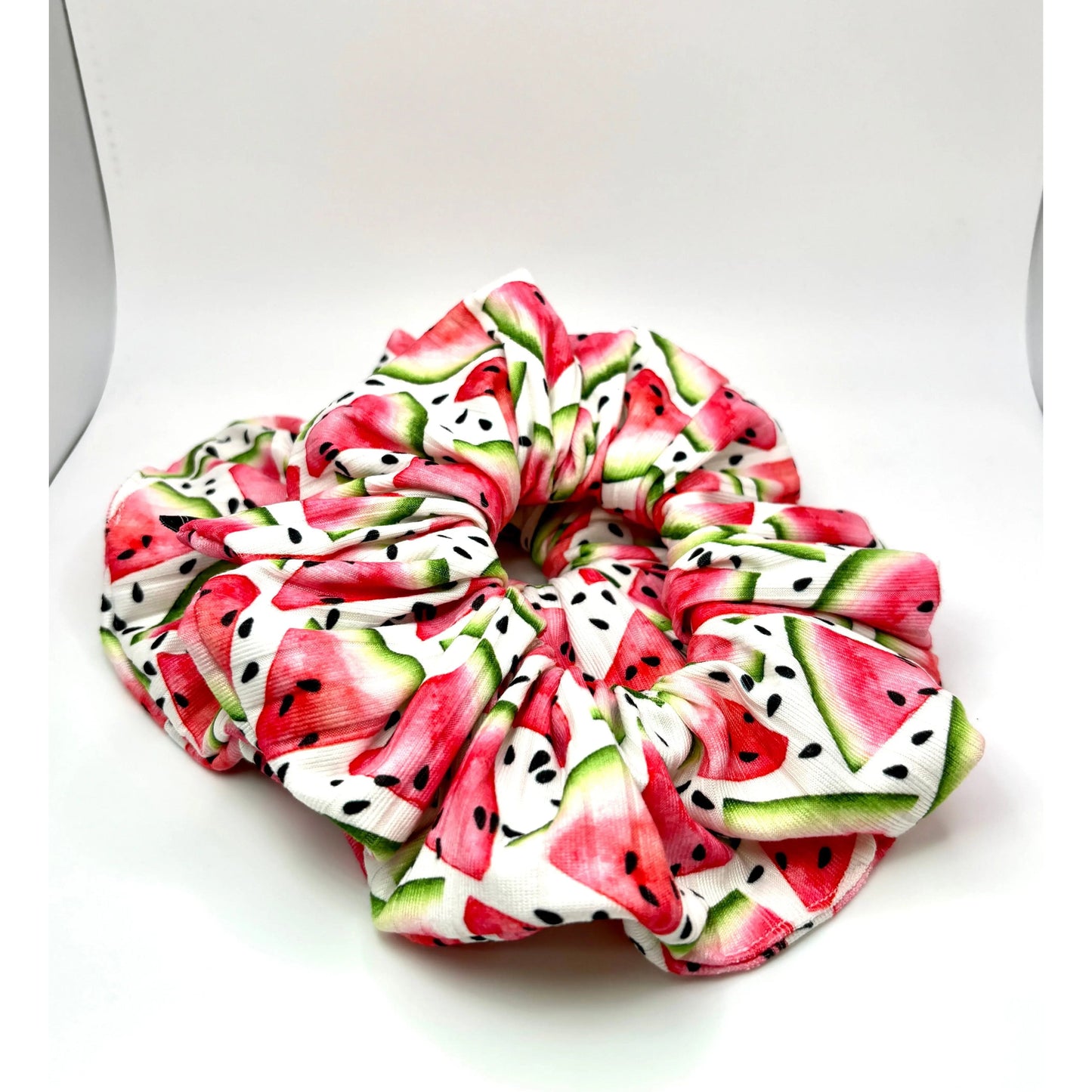 Watermelon Summer Ribbed Scrunchie