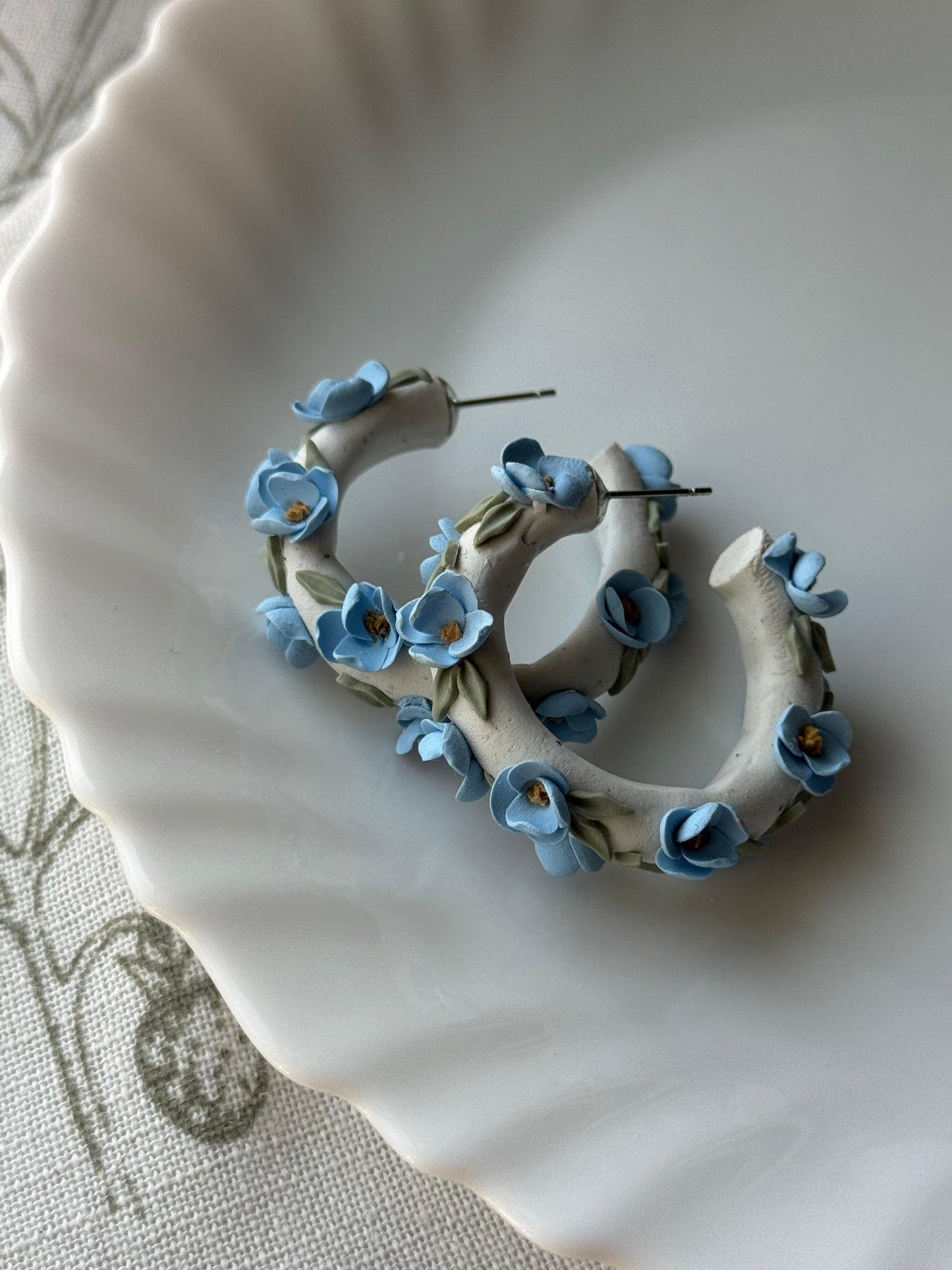 Forget Me Not Hoops