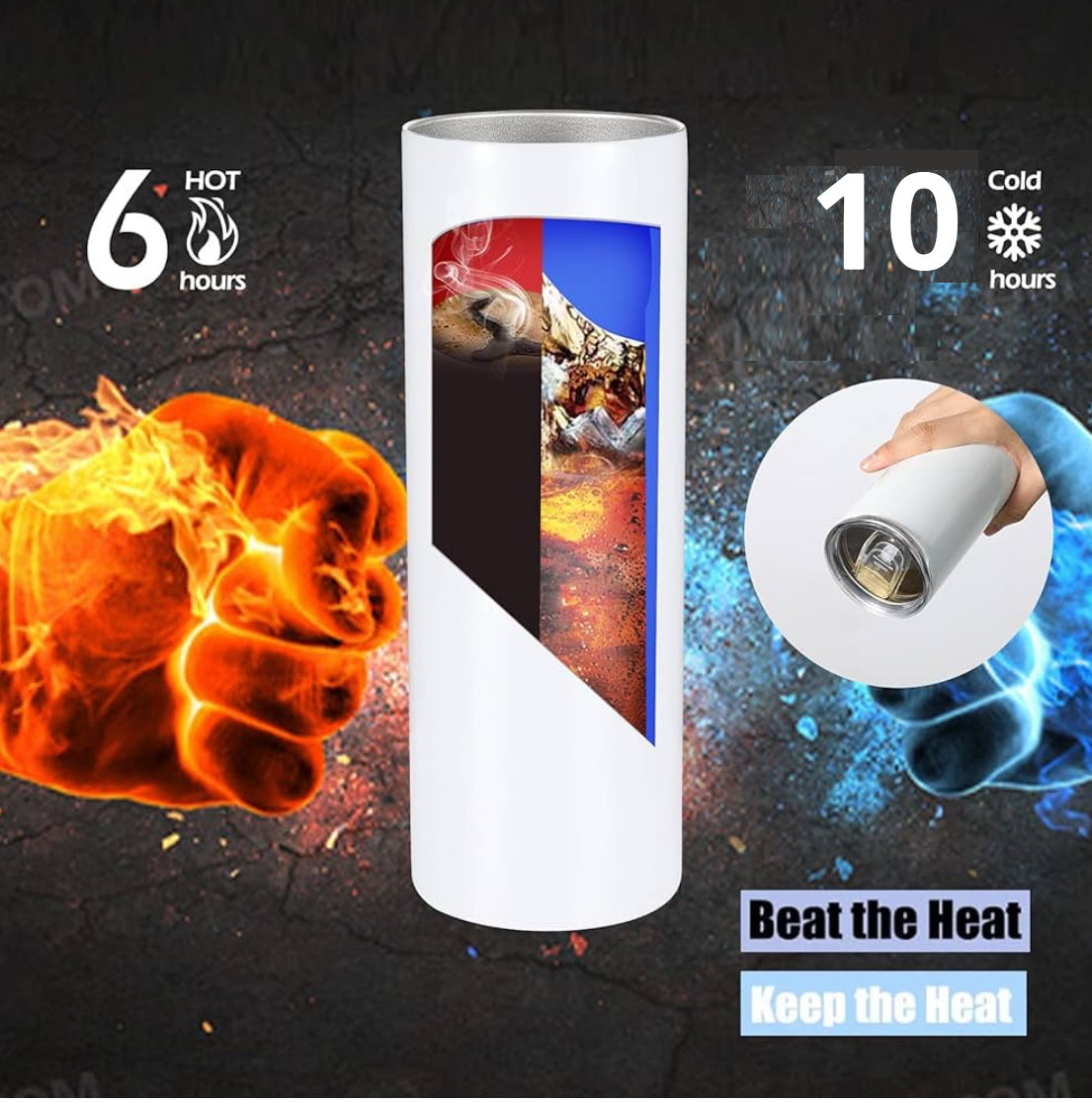 Gold Drip 20oz Skinny Tumbler