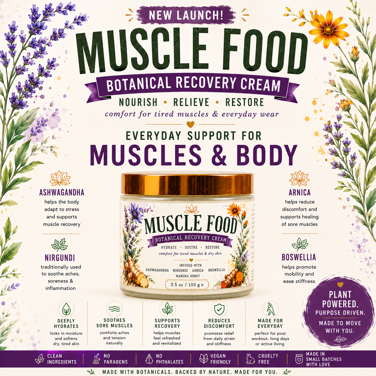 Muscle Food Lotion for Daily Muscle Support & Hydration