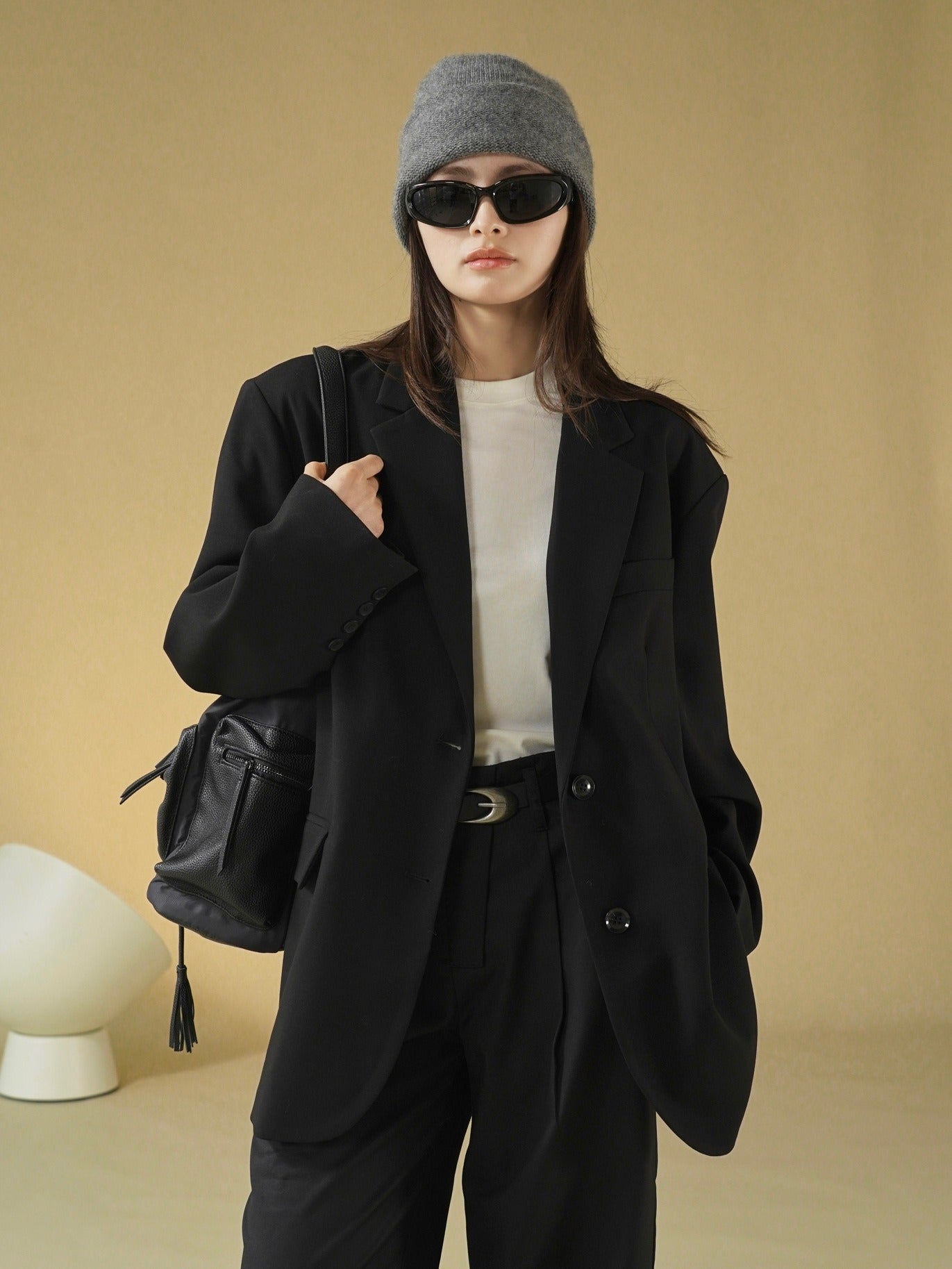Loose fitting suit slim and wide casual jacket for women