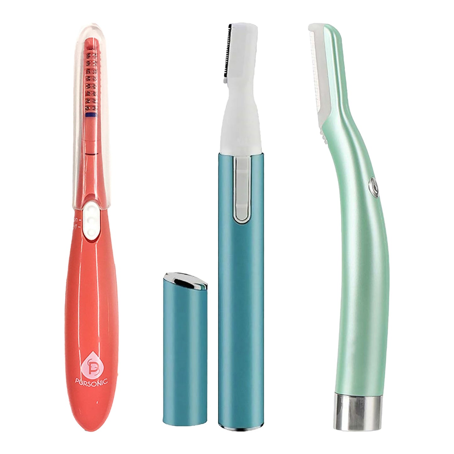 Pursonic Beauty Precision Bundle – Multi-Purpose Hair Trimmer, Heated Eyelash Curler & Dermaplaning Hair Remover Tool-4