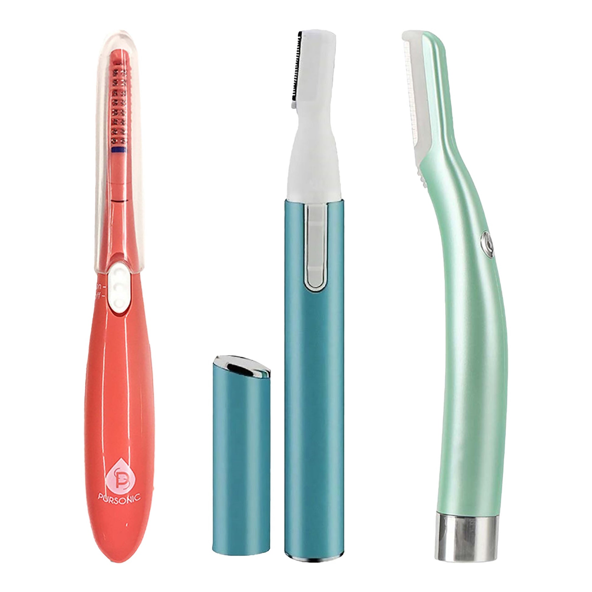 Pursonic Beauty Precision Bundle – Multi-Purpose Hair Trimmer, Heated Eyelash Curler & Dermaplaning Hair Remover Tool-4