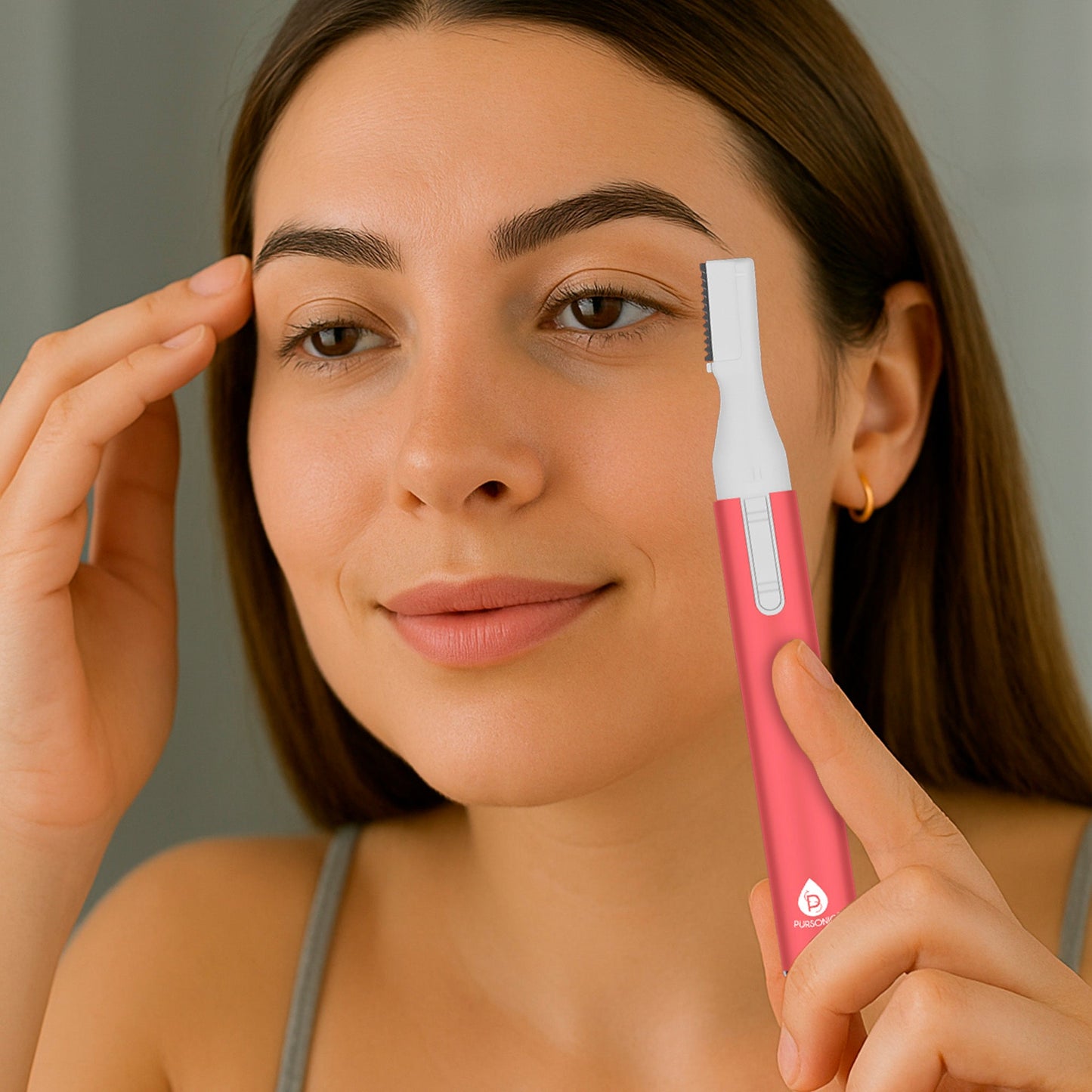 Precision Beauty Duo: Painless Electric Shaver - The Claudine Collection & Pursonic Facial Trimmer & Eyebrow Styling Kit-3