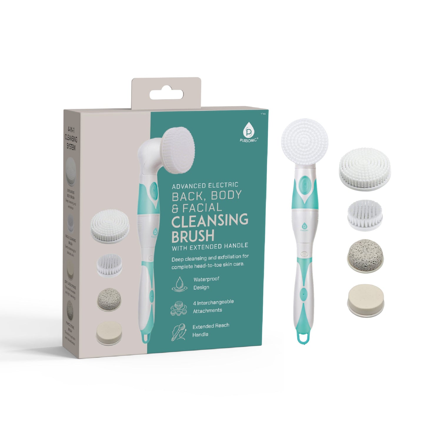 Advanced Facial & Body Cleansing Brush With Extended Handle-0