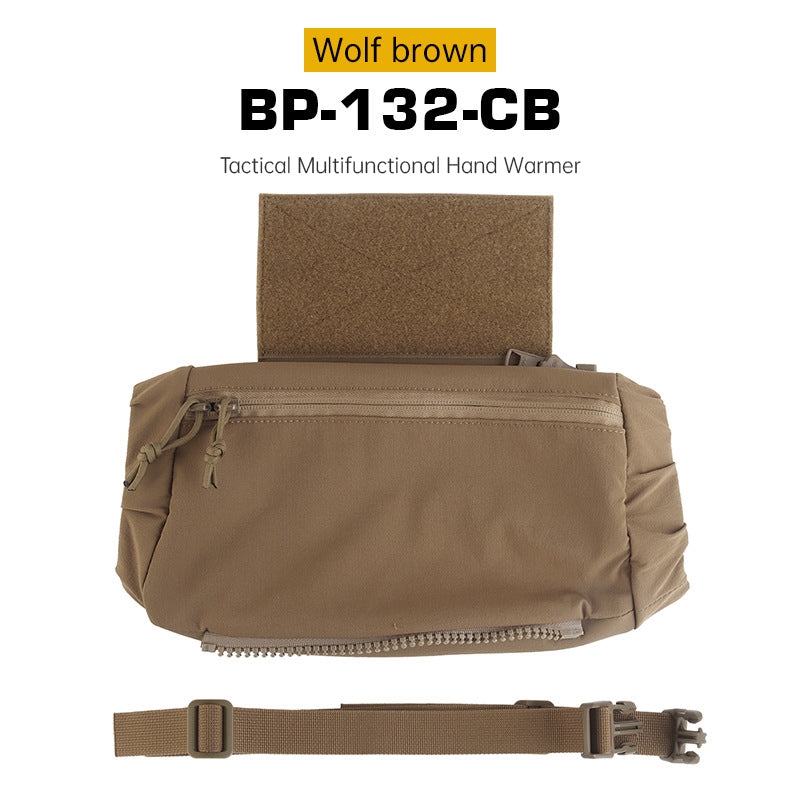 Tactical Hand Warmer Fanny Pack - 3-in-1 Winter Muff Pouch for Airsoft, Hunting, Camping