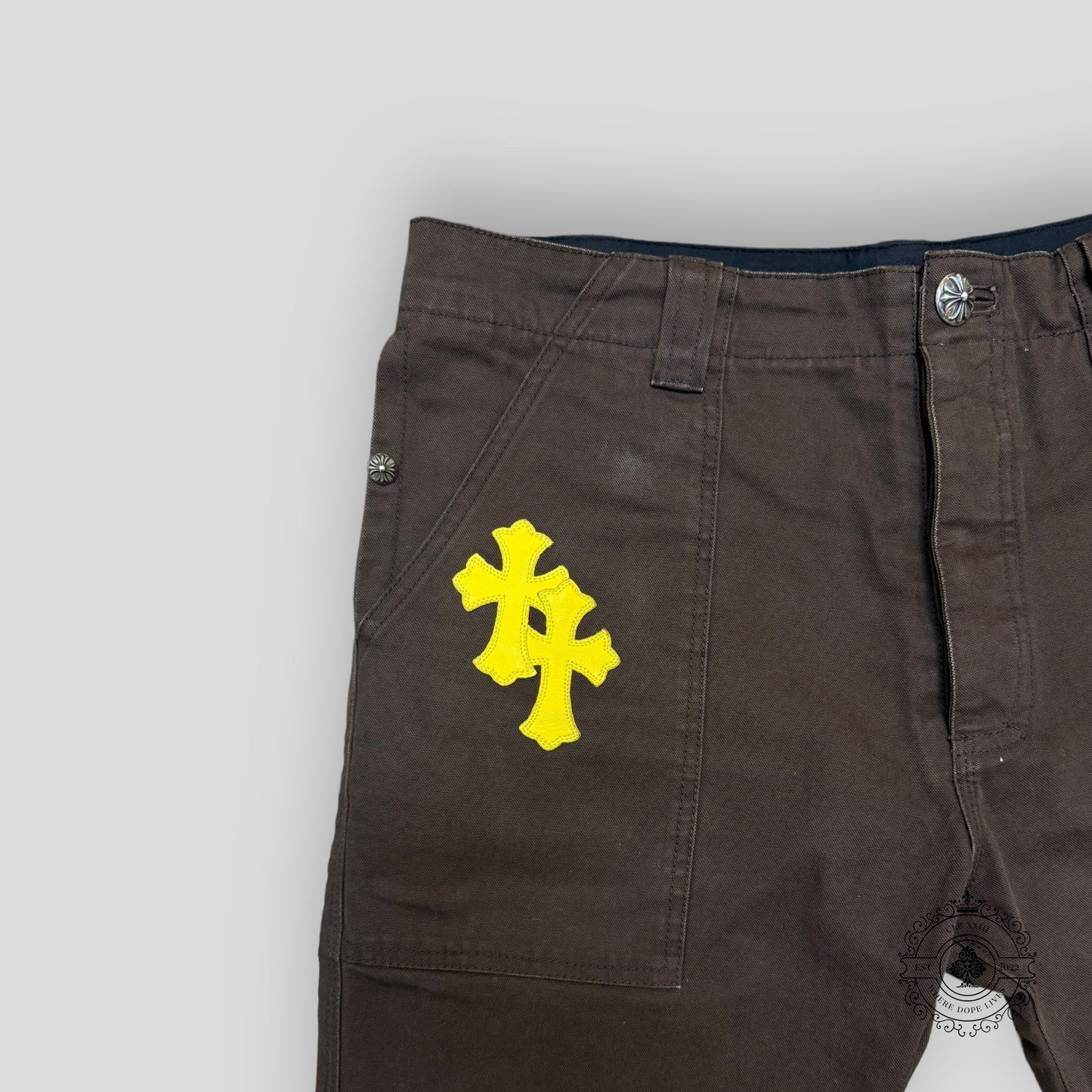 Chrome Hearts Yellow Cross Patch Carpenter Pants