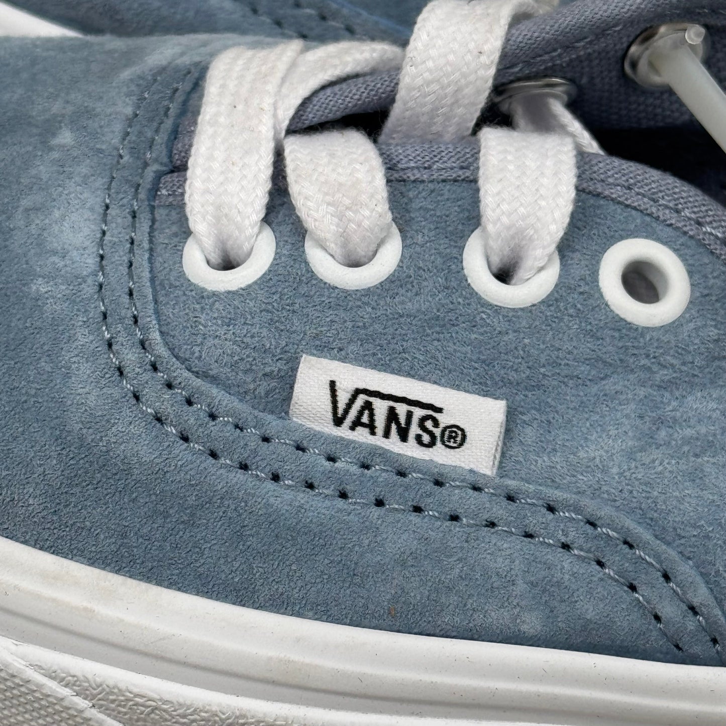 VANS Authentic Suede Casual Shoes Heiq Eco Dry Women's 5.5 Men's 4.0 Ashley Blue
