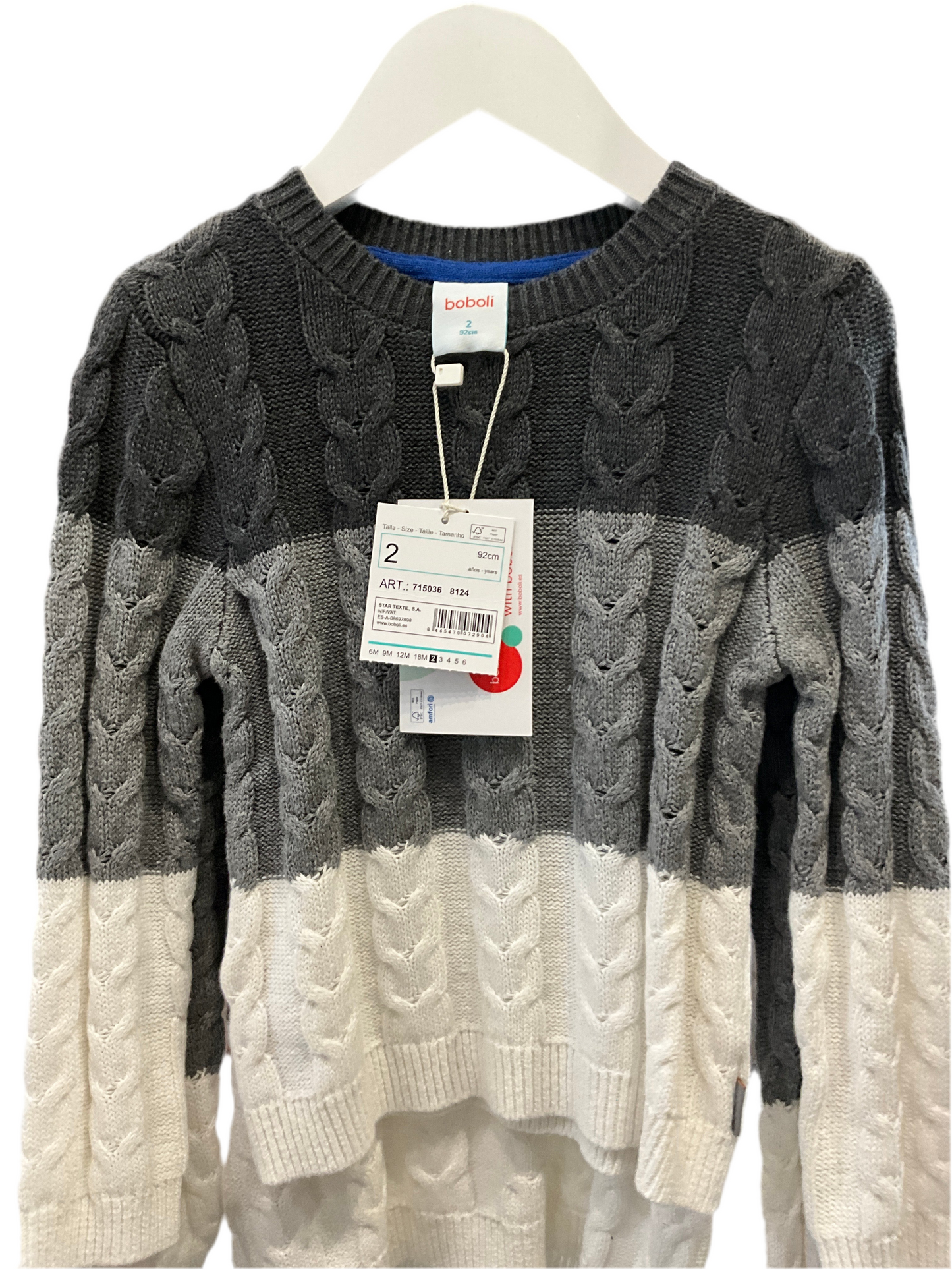 Boboli - Grey and White Sweater
