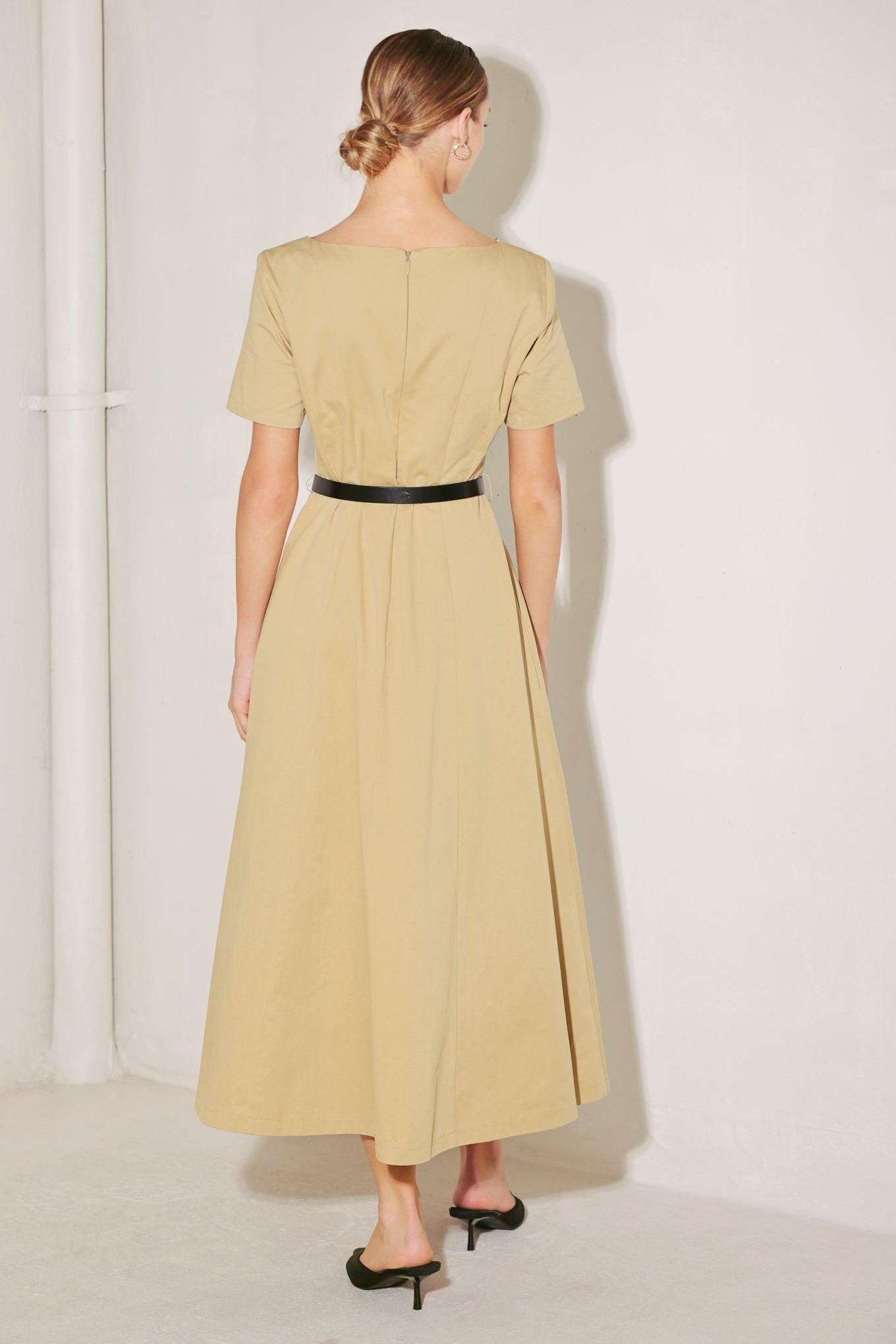 [PREORDER] WARM STONE EDIT WOVEN MIDI DRESS