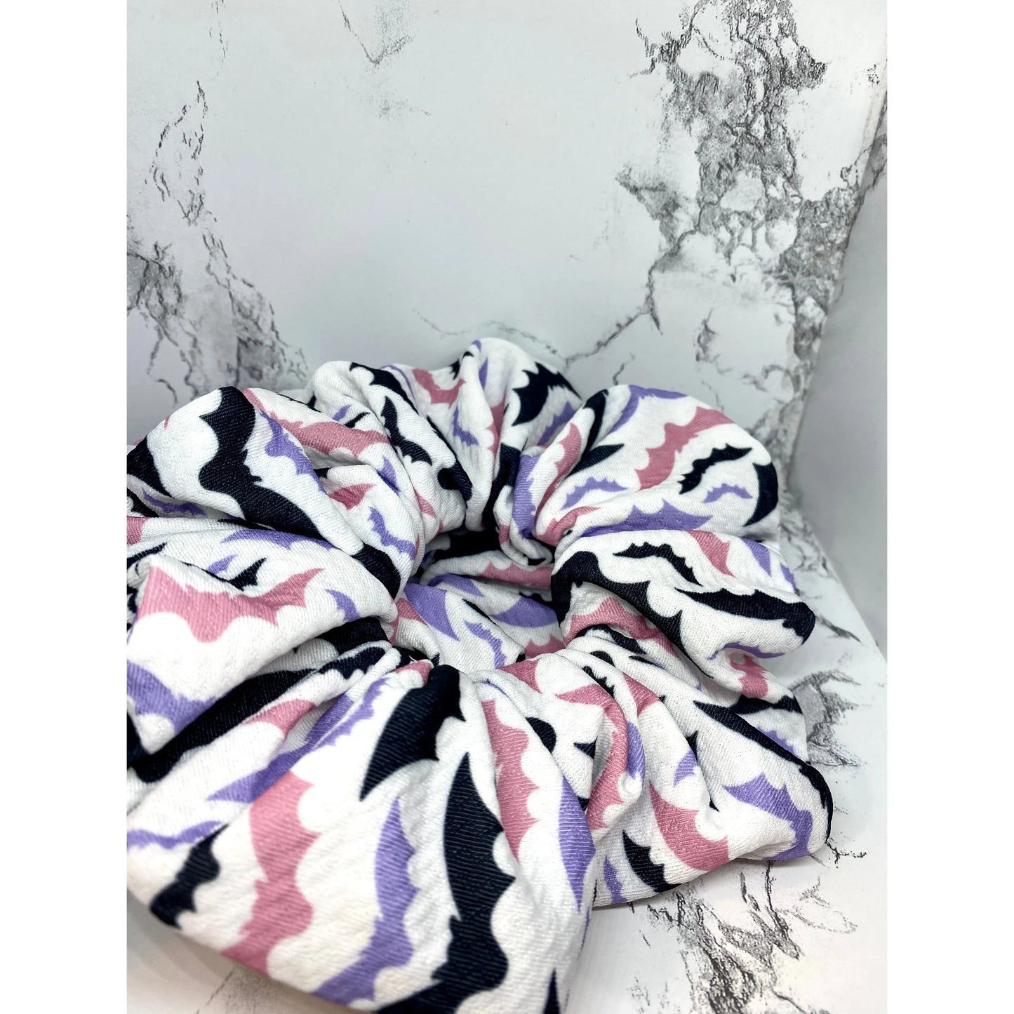 Pastel Bats Halloween Bullet Scrunchie