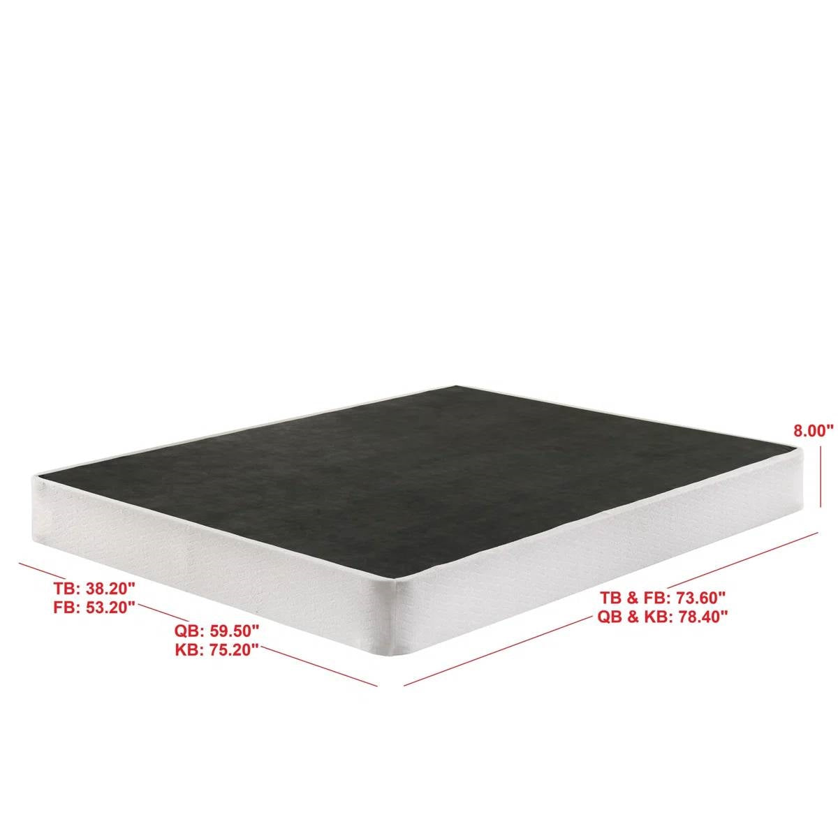 Full size 8-inch Metal Frame Box-Spring Mattress Foundation with Cover-3