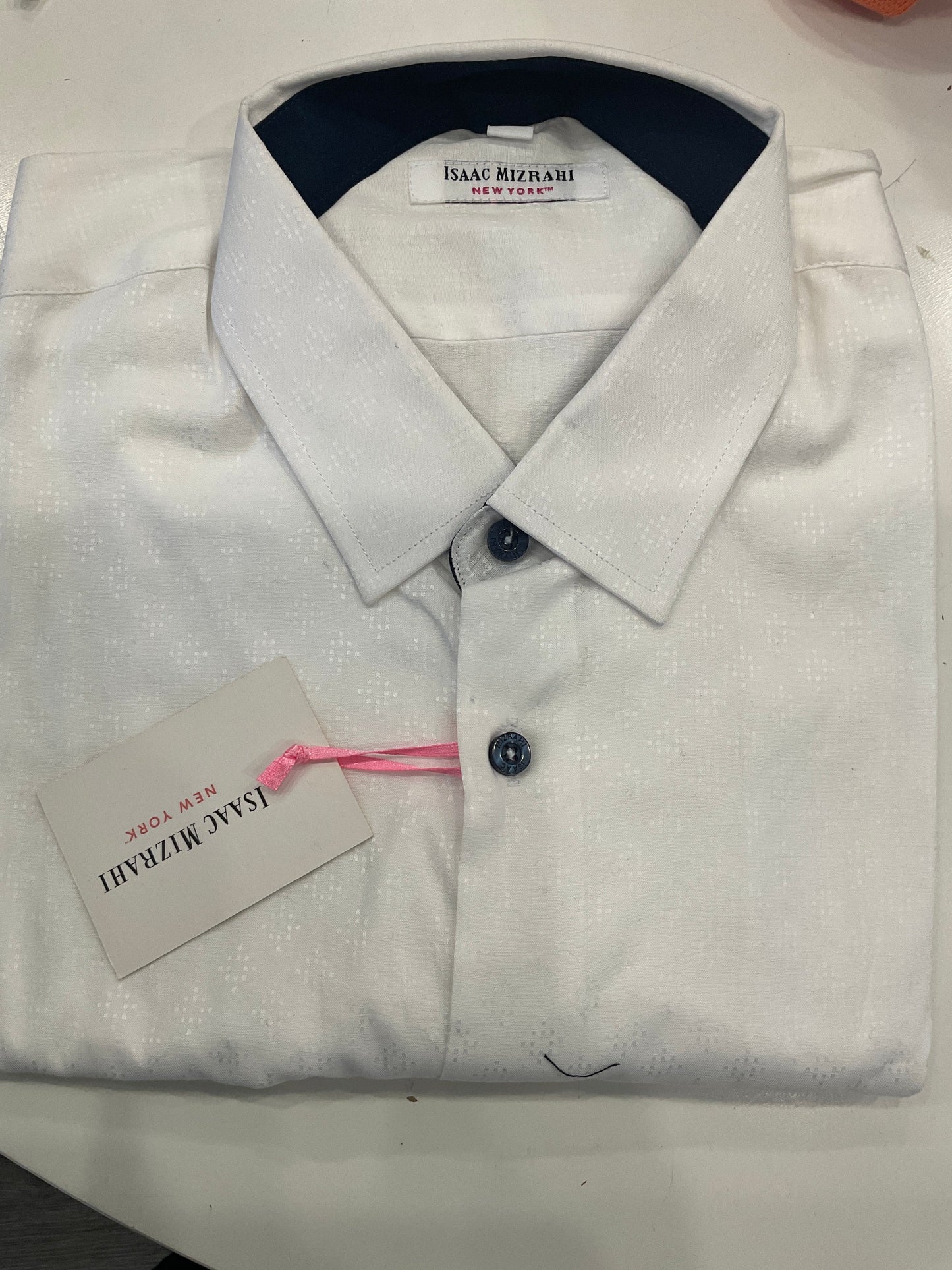Isaac Mizrahi - Dotted White Dress Shirt