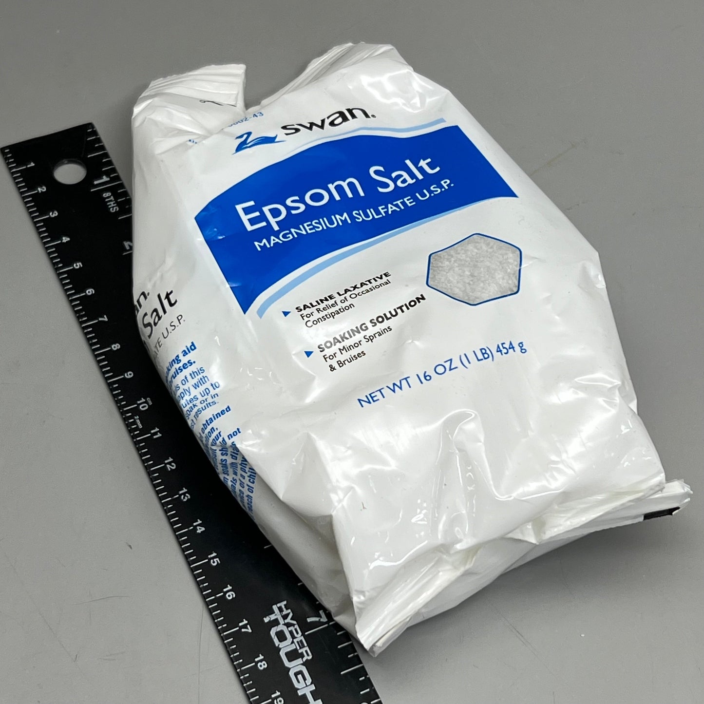 SWAN Epsom Salt Magnesium Sulfate U.S.P 16 oz Each BB 07/27