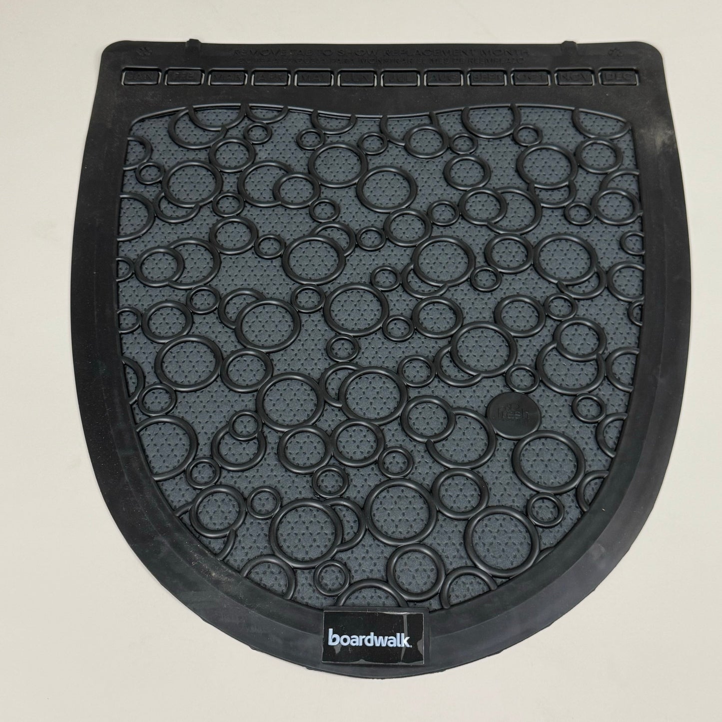 BOARDWALK (6 PACK)Urinal Mats 2.0 Include Month Markers for Replacing 17.5"x20"