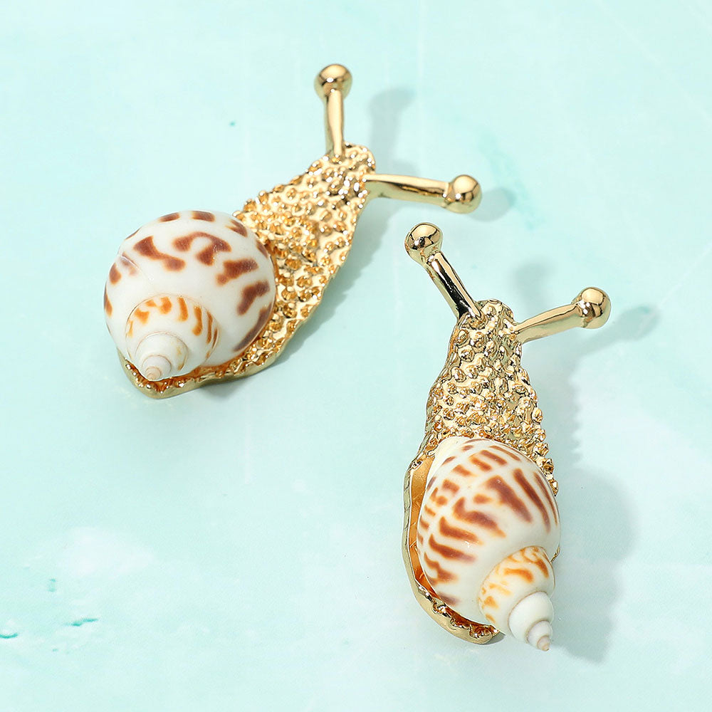 Bold Unique Snail Earrings
