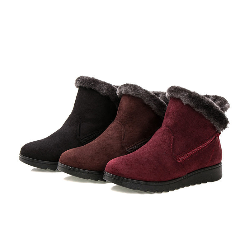 Women's warm cloth shoes, elderly snow boots