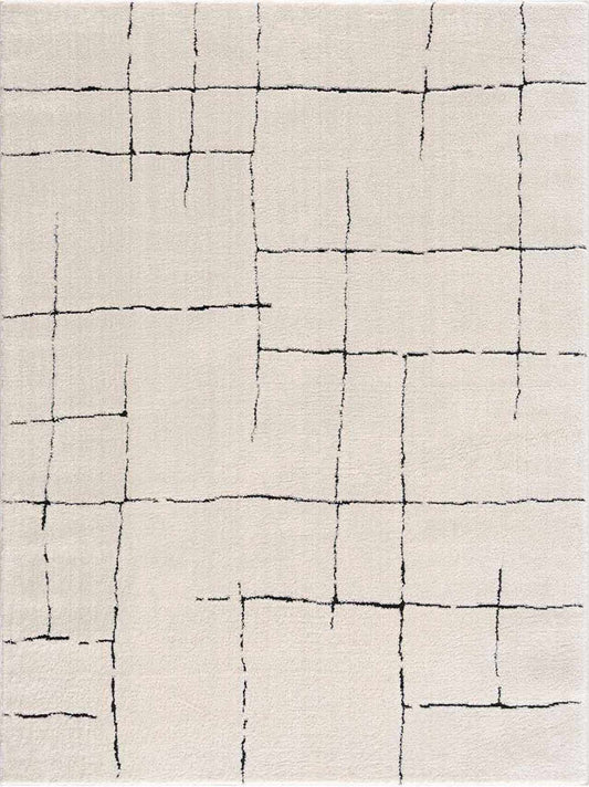 Koume Beige Maze Area Rug-0
