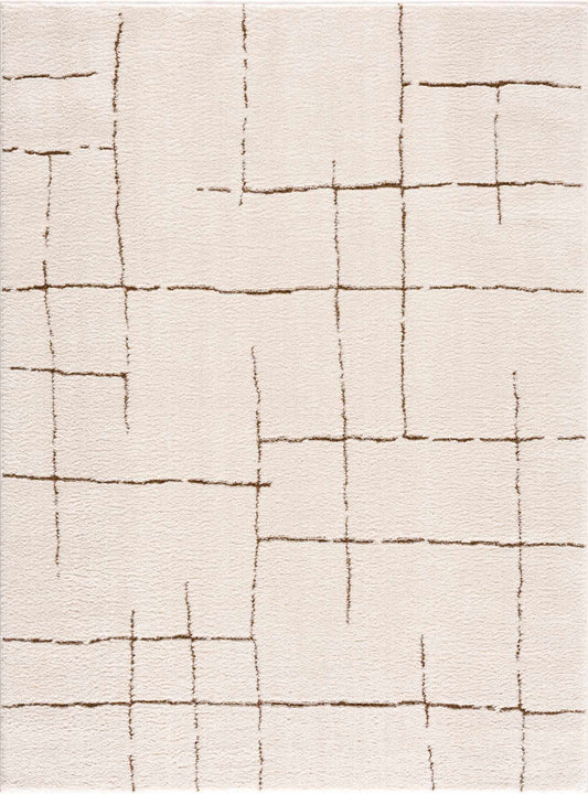 Koume Ivory & Brown Area Rug-0