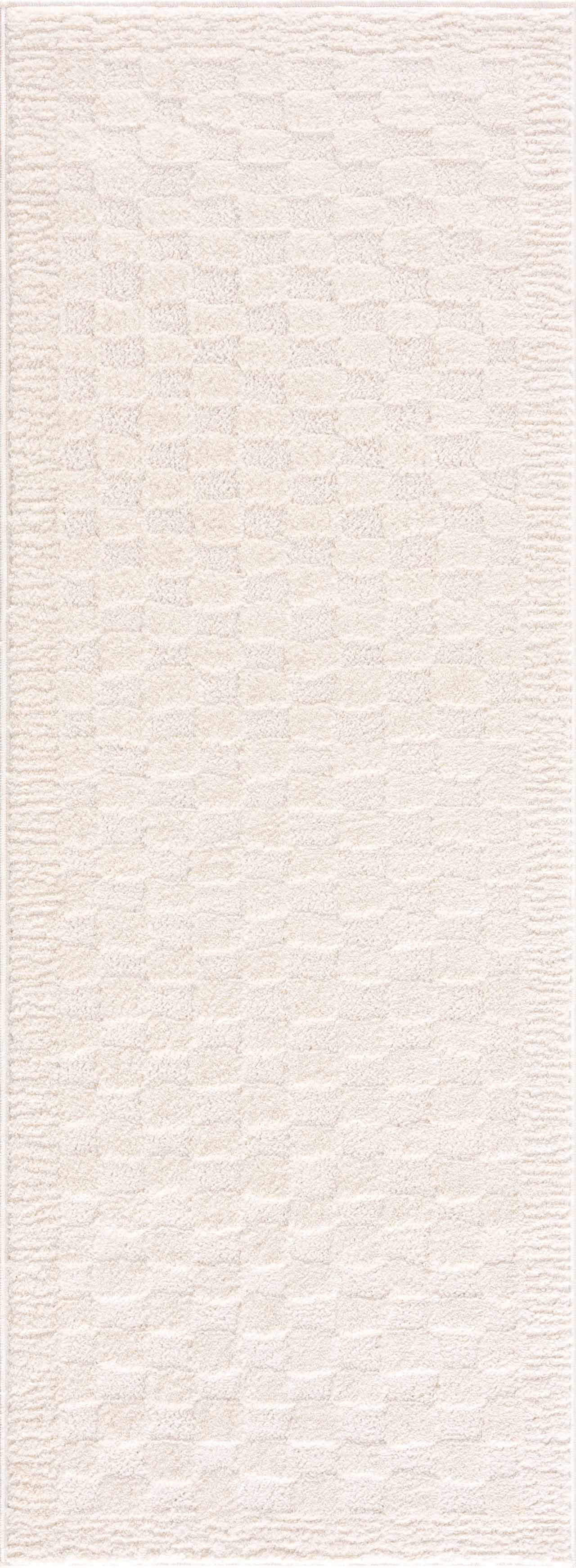 Leryn Ivory Checkered Area Rug-5