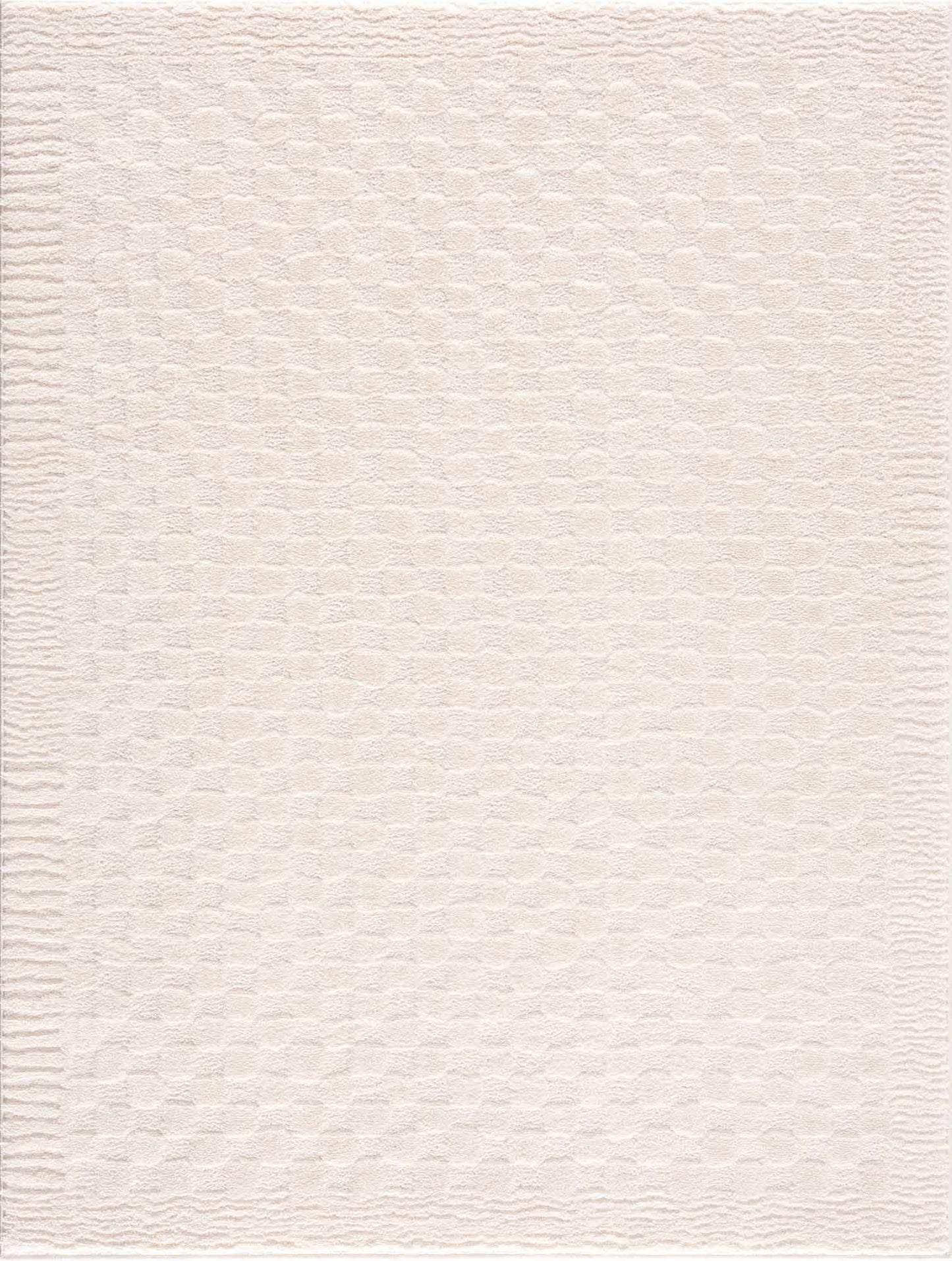 Leryn Ivory Checkered Area Rug-0