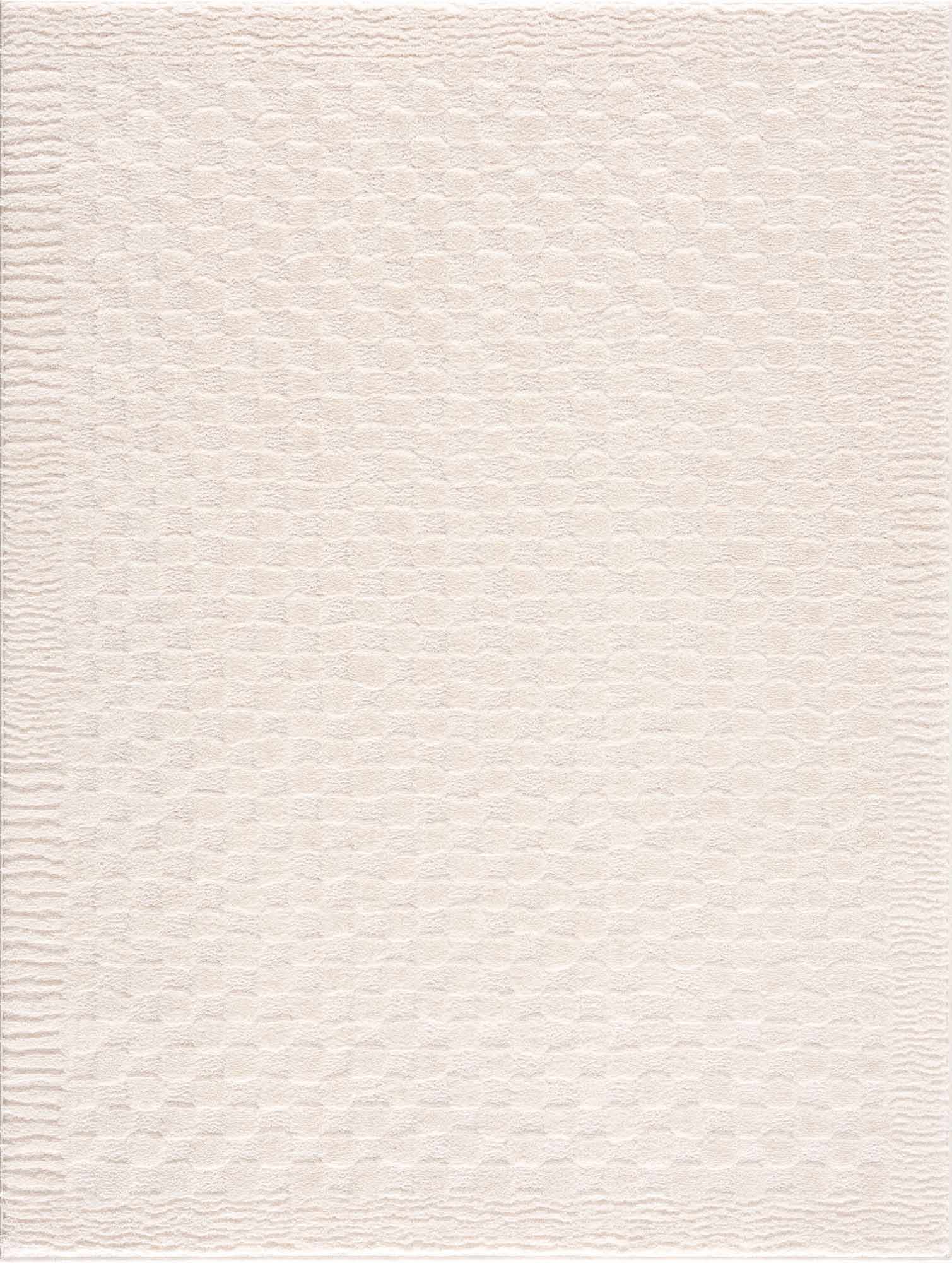 Leryn Ivory Checkered Area Rug-0