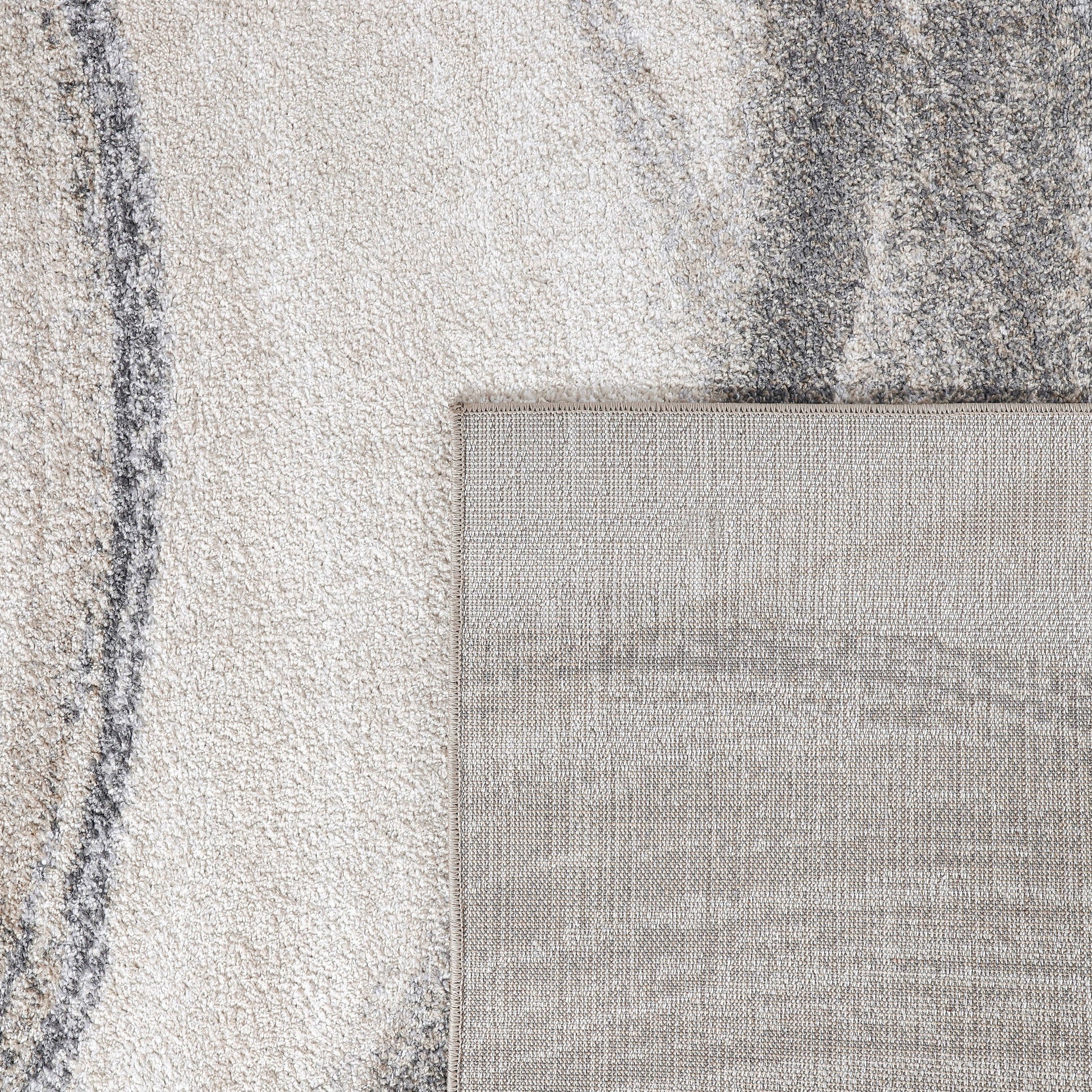 Modern Area Rug Fiesta with Artistic Waves in Beige Grey-3