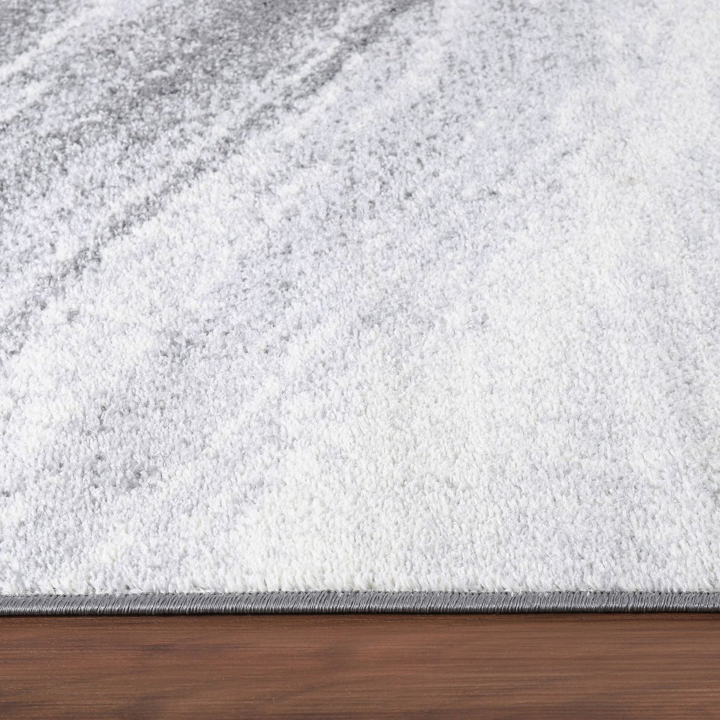 Modern Area Rug Fiesta with Artistic Waves in Grey Tones-2