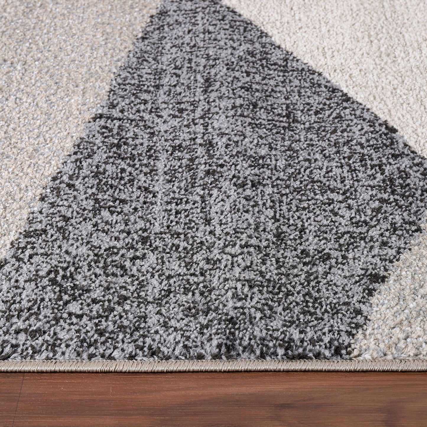 Living Room Rug Fiesta with Geometric Design in Beige Grey Cream-2