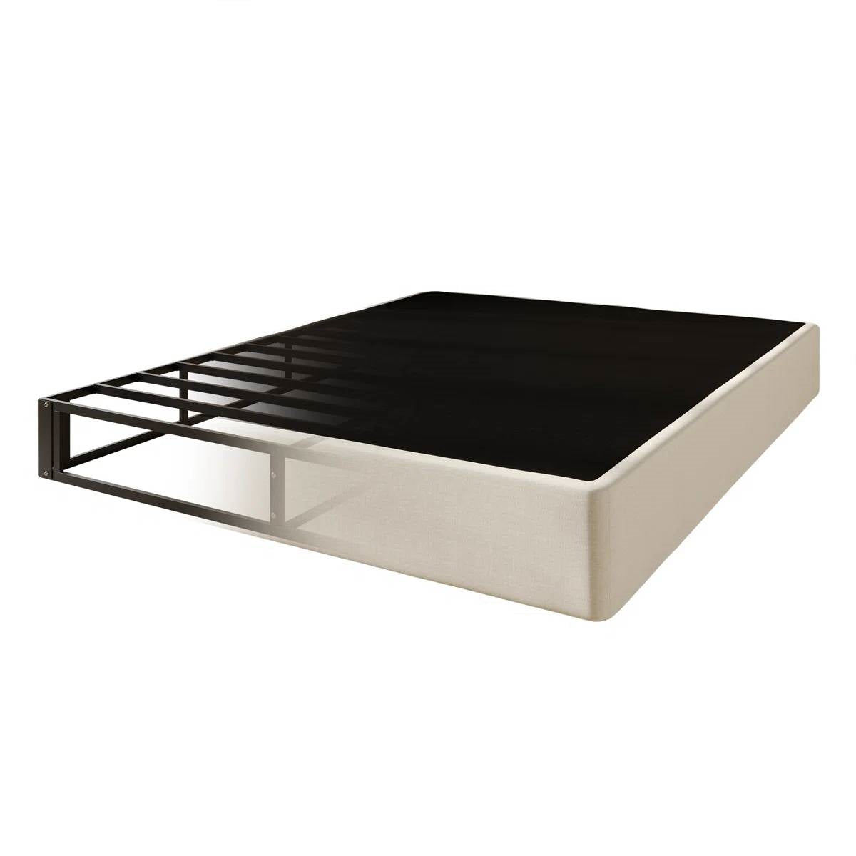 Full size 7.8-inch Metal Frame Box-Spring Foundation for Mattress with Cover-0