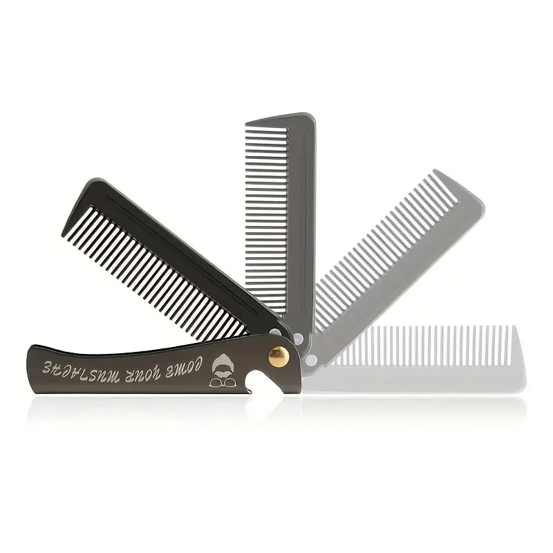 Portable Stainless Steel Beard Comb and Bottle Opener