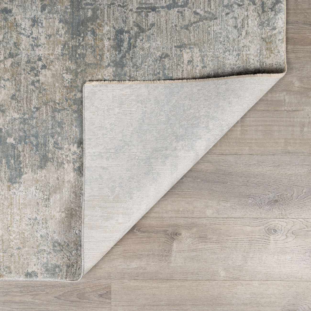 Fallin Gray Abstract Striped Luxe Rug-4