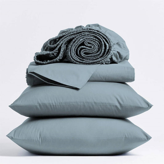 Full size Aqua Blue 100-Percent Certified Organic Cotton Sheet Set-0