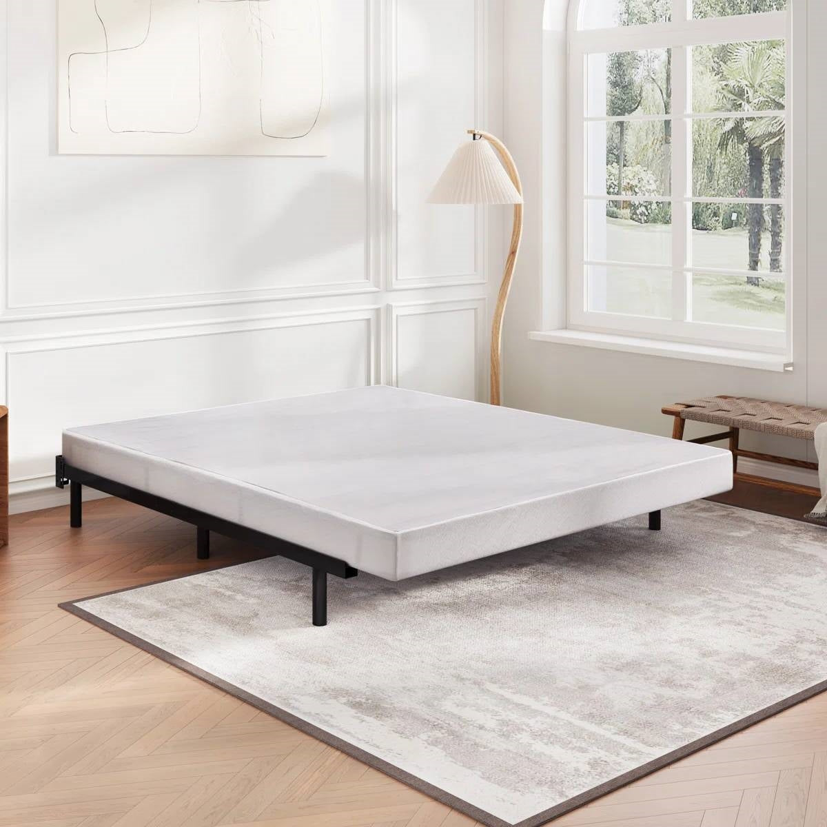 Full size 5-inch Low Profile Metal Box Spring Mattress Foundation with Cover-0