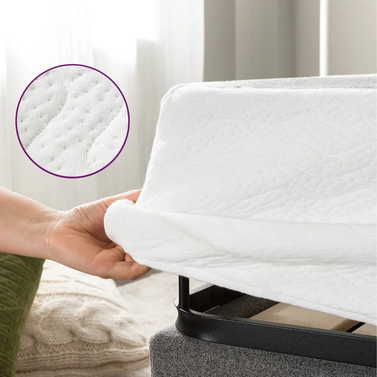 Full size 5-inch Low Profile Metal Box Spring Mattress Foundation with Cover-3