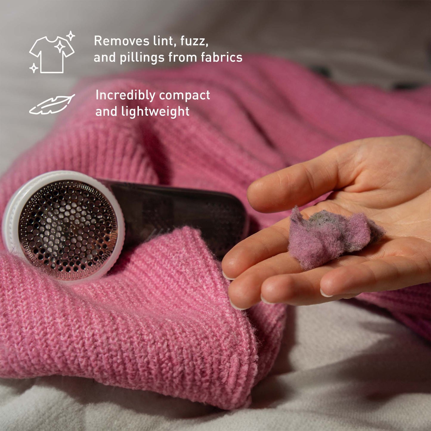 Travel-Ready Garment Grooming Kit: Compact Lint Remover, Fabric Shaver & Mini Iron-1