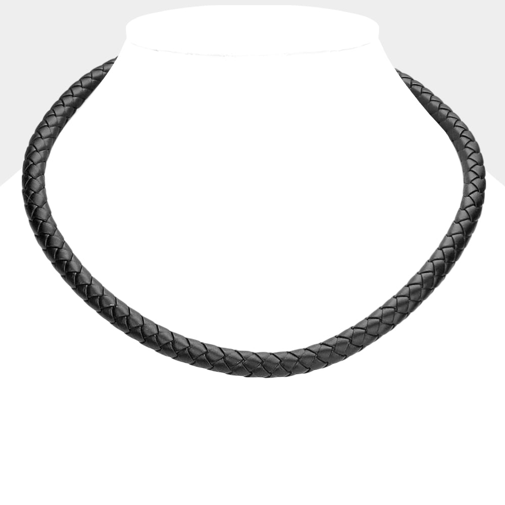 Faux Leather Necklace