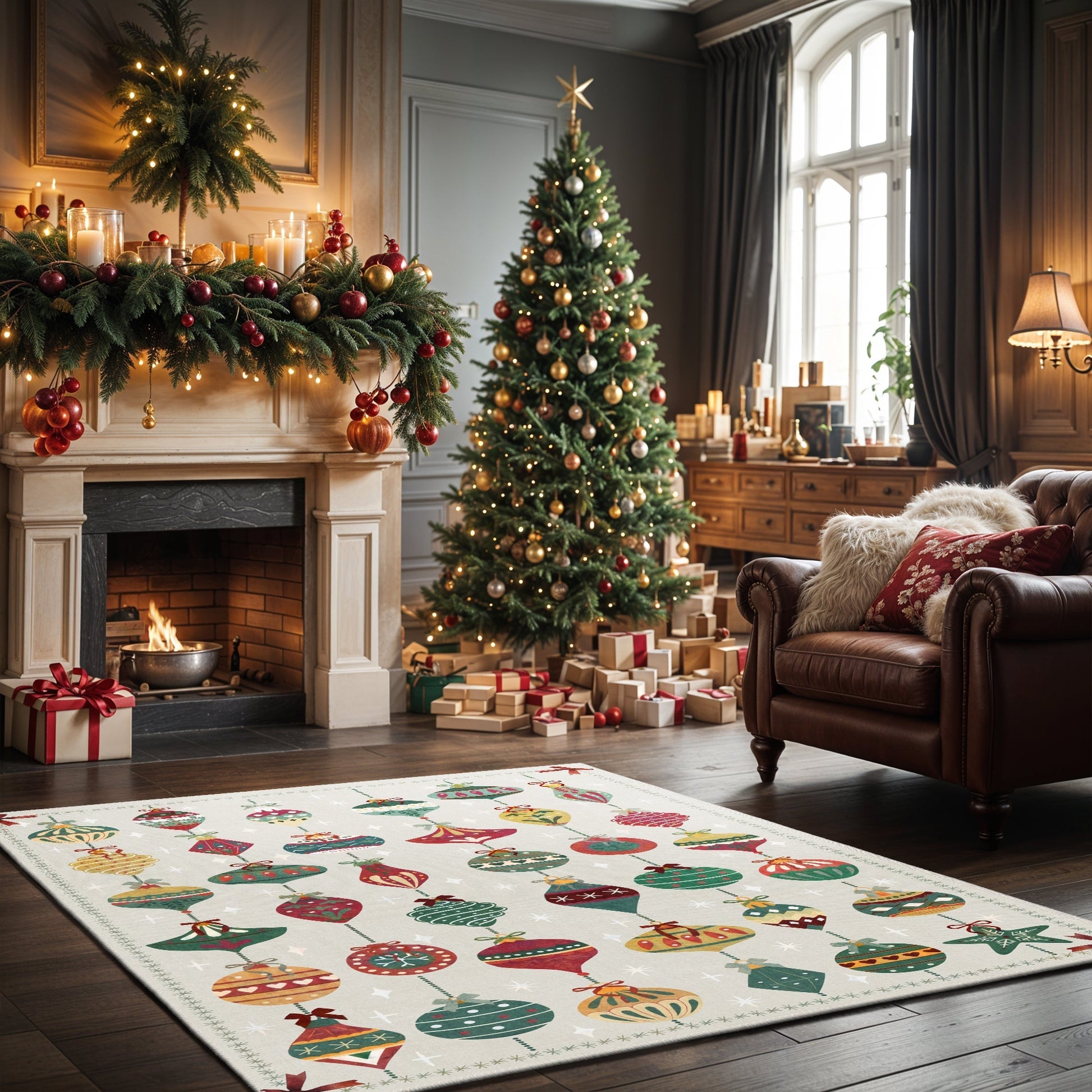 Wisconsin Christmas Rug-1