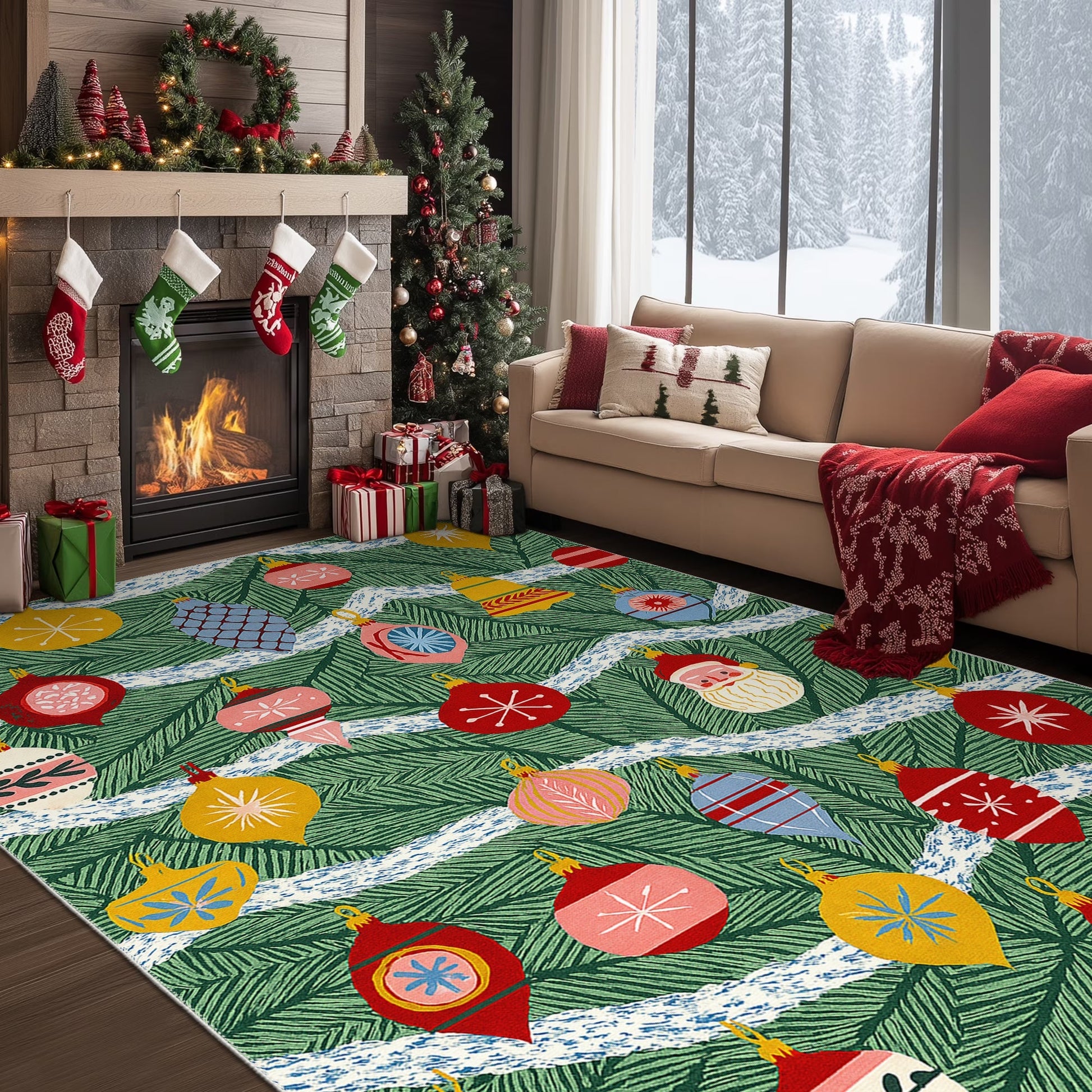 Zailen Christmas Area Rug-1