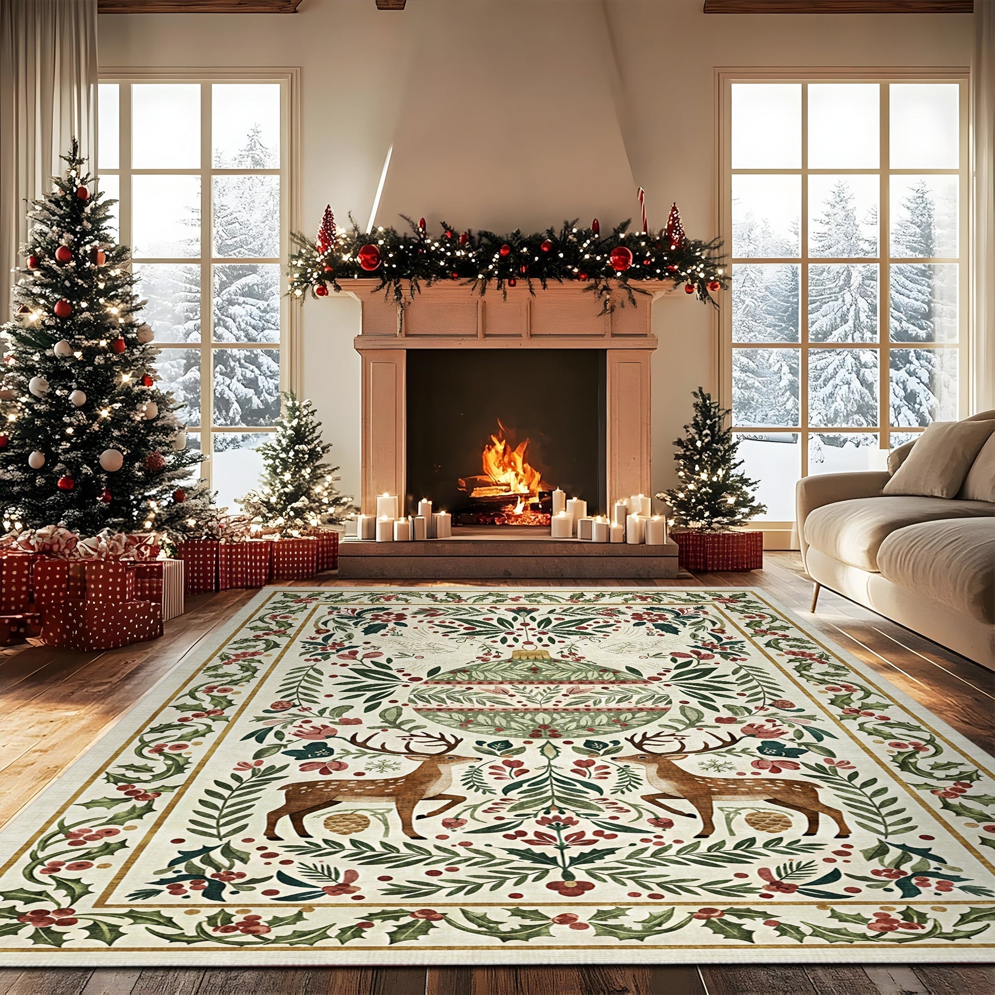 Teryna Christmas Area Rug-1